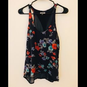 Silence + noise open back floral tank